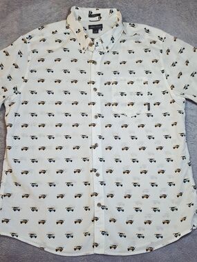 Eddie Bauer Baja Shirt Mens XL Jeep Surfboard Print